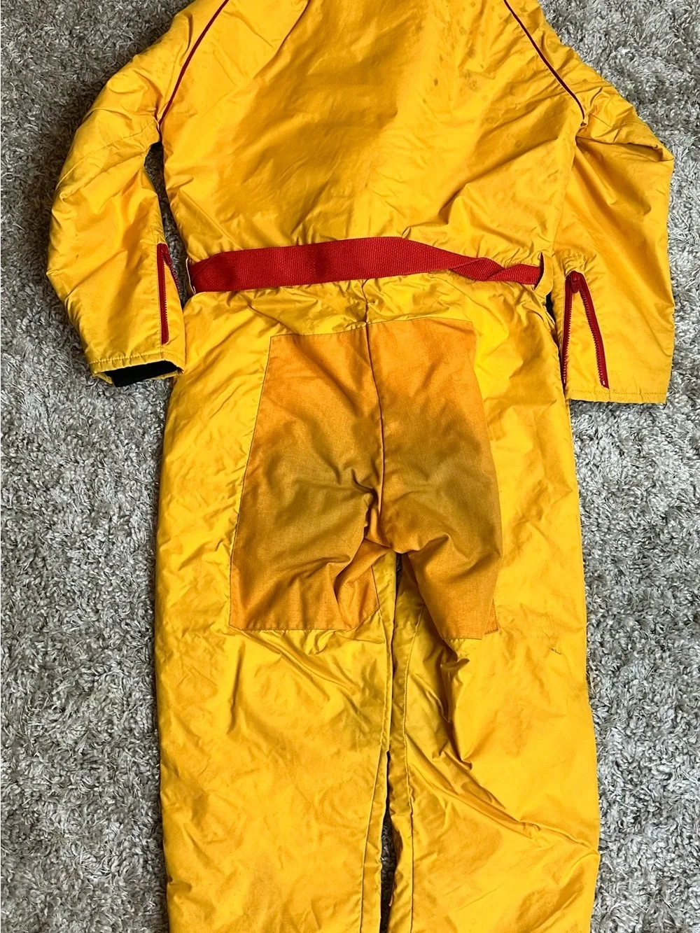 Vintage Mustang Buoyant Marine Wear SH415 Survival Suit Yellow Mens M